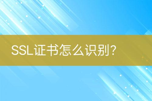 SSL證書怎么識別？