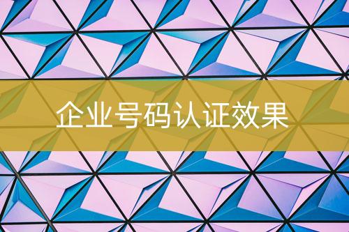企業(yè)號(hào)碼認(rèn)證效果