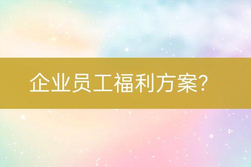 企業(yè)員工福利方案？