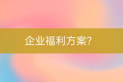 企業(yè)福利方案？