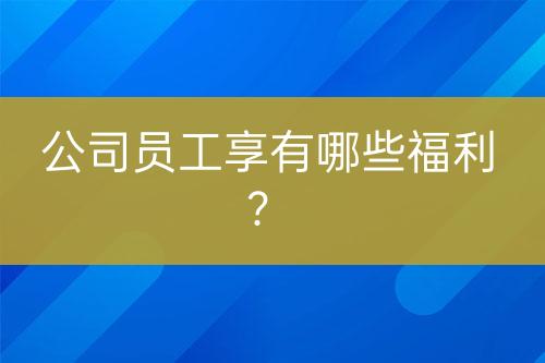 公司員工享有哪些福利？