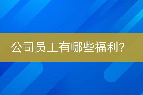 公司員工有哪些福利？