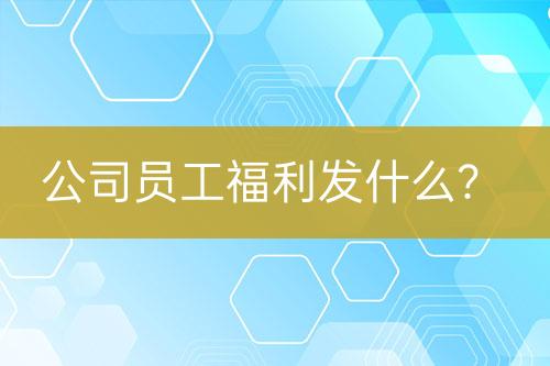 公司員工福利發(fā)什么？