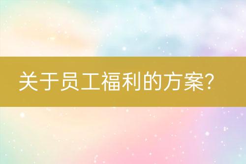 關于員工福利的方案？