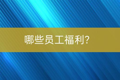 哪些員工福利？