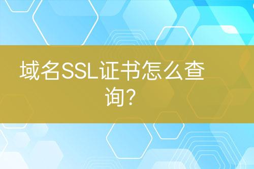 域名SSL證書(shū)怎么查詢?