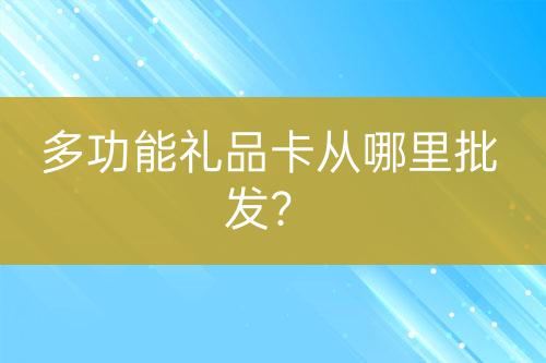 多功能禮品卡從哪里批發(fā)？