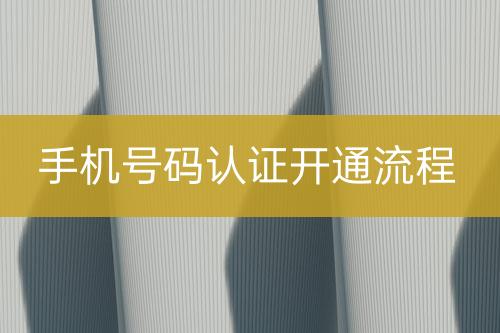 手機號碼認證上線流程