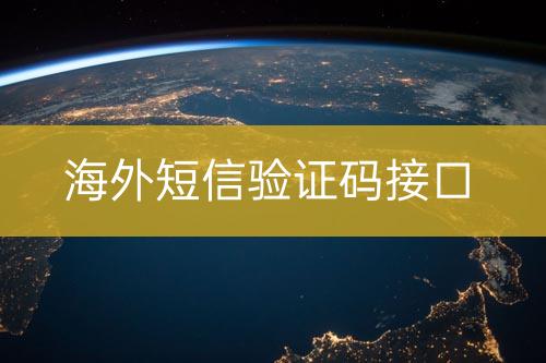 海外短信驗(yàn)證碼接口