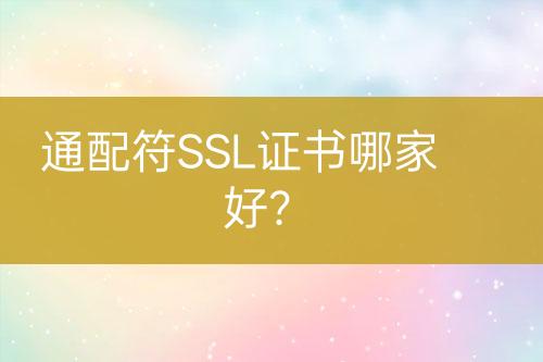 通配符SSL證書哪家好?