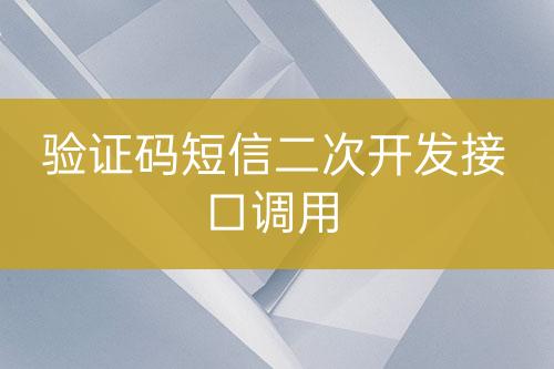 驗證碼短信二次開發(fā)接口調用