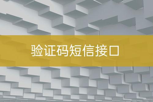 驗(yàn)證碼短信接口
